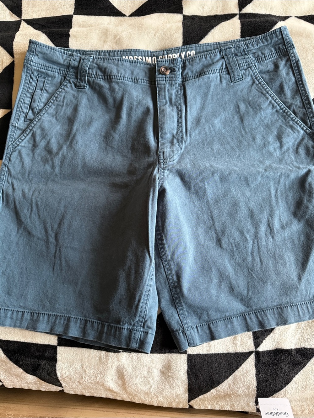 Mossimo Supply Co. Men's Slate Blue Flat Front Cotton Shorts